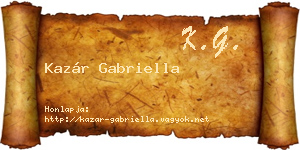 Kazár Gabriella névjegykártya